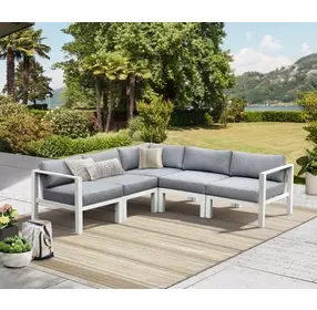 Nash Outdoor Seating Buff 5 Piece Outdoor Modular Sectional