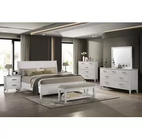 Andover White 2 Drawer Nightstand with USB Charging