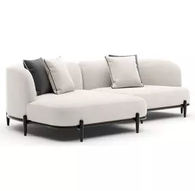 Madera Oatmeal 2 Piece Modular LAF Chaise Sectional with Pillows