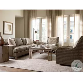 Cypress Point Stained Travertine And Rich Dark Pewter Everett Round End Table