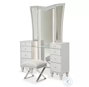 Melrose Plaza Dove Grey Bench