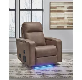 Flinlock Caramel Glider Power Recliner with Audio System