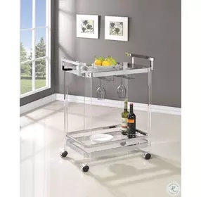 902589 Clear Acrylic Serving Cart