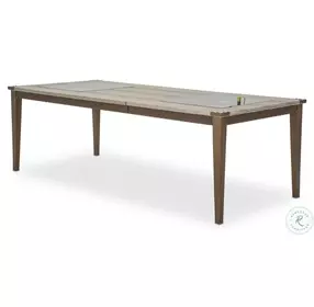 Valise Amazon Tan Gator Extendable Rectangular Leg Dining Table