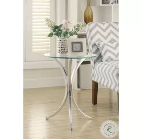Eloise Chrome Round Accent Table