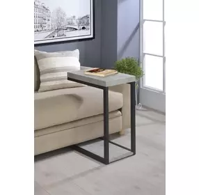 Beck Cement And Black Accent Table