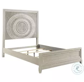 Fairmont Washed Taupe And Silver Champagne Panel Bedroom Set