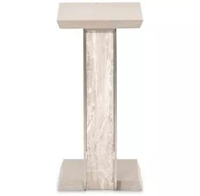 Lotus Bay Sand C-Shaped Rectangular Accent Table