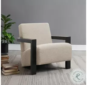 Fitzroy Latte Boucle Accent Chair
