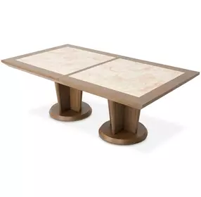 Portrait Sienna Brown 136" Extendable Rectangular Dining Table