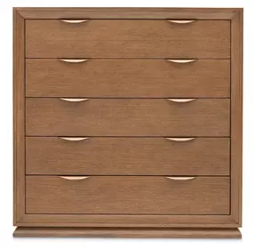 Portrait Sienna Brown 5 Drawer Chest with LED