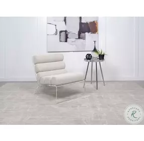 Serreta Ivory Boucle Armless Accent Chair