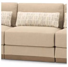Portrait Toffee Upholstered Armless Chair with Pillow