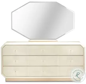 La Rachelle Medium Champagne Dresser with Mirror
