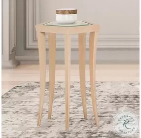 La Rachelle Medium Champagne Pentagonal Chairside Table