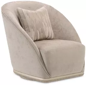 La Rachelle Lustre Upholstered Swivel Accent Chair with Pillow