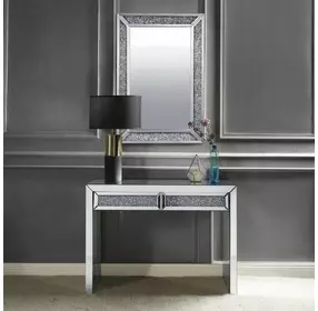Noralie Silver and Gray 43" Rectangular Console Table