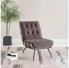 Aloma Dark Brown Accent Chair