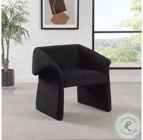Ramsey Black Sloped Arm Accent Chair