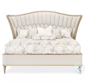 St. Helena Dove Gray King Upholstered Panel Bed