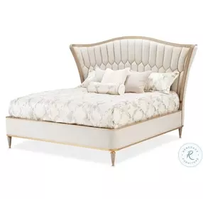 St. Charles Dove Gray King Upholstered Panel Bed