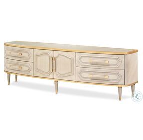 St. Helena Dove Gray 82" Media Cabinet with 4 Storage Drawers