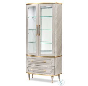 St. Helena Dove Gray 2 Door Display Cabinet