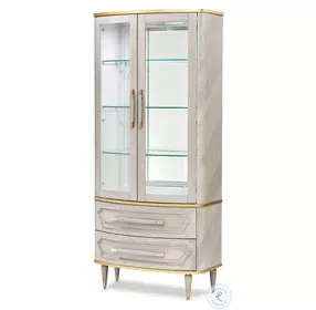 St. Helena Dove Gray Display Cabinet