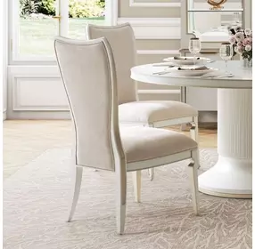 La Marisia Creamy Pearl and Tranquil Dining Side Chair