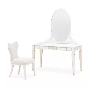La Marisia Creamy Pearl 1 Drawer Vanity Desk