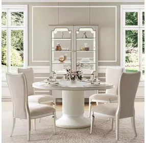 La Marisia Creamy Pearl 2 Door Display Cabinet