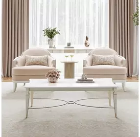 La Marisia Creamy Pearl and Tranquil Matching Chair