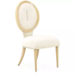 Camellia Field Cornsilk Upholstered Dining Side Chair Set of 2