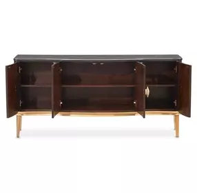 Camellia Field Warm Pecan Sideboard with Adjustable Shelves