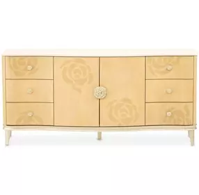 Camellia Field Caramel 6 Drawer Dresser