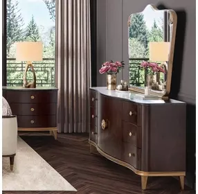 Camellia Field Warm Pecan 6 Drawer Dresser