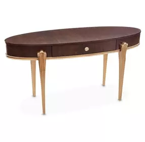 Camellia Field Warm Pecan 1 Drawer Vanity Desk