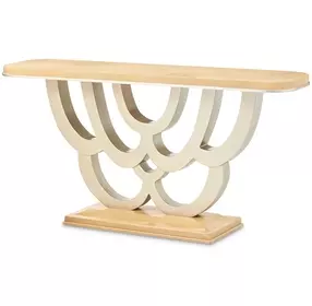 Camellia Field Caramel Rectangular Console Table