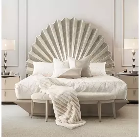 Fantosini Silver Mist King Fan Platform Bed with USB Charging