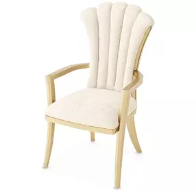 Fantosini Natural Upholstered Dining Arm Chair Set of 2