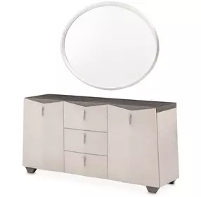 Fantosini Silver Mist 2 Door Sideboard with Mirror