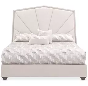 Fantosini Silver Mist and Cappuccino Upholstered Panel Bedroom Set