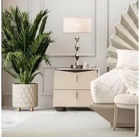 Fantosini Silver Mist 2 Drawer Nightstand