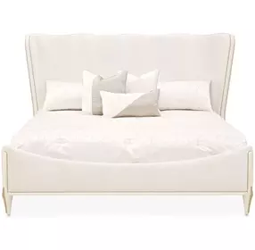 La Terrazza Creamy Pearl Upholstered Panel Bedroom Set