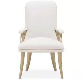 La Terrazza Creamy Pearl Upholstered Dining Arm Chair Set of 2