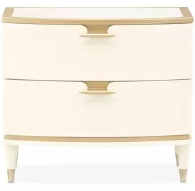 La Terrazza Creamy Pearl 2 Drawer Small Nightstand