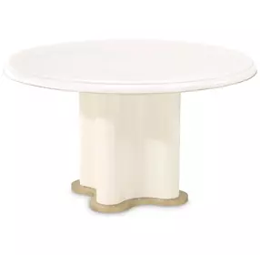 La Terrazza Creamy Pearl Round Dining Room Set