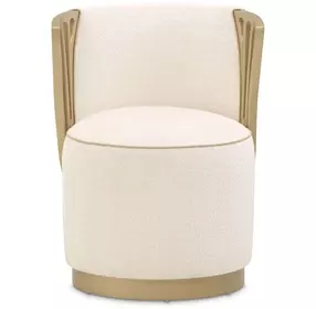 La Terrazza Creamy Pearl Upholstered Vanity Chair