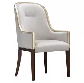Houston Walnut and Porcini Dining Arm Chair