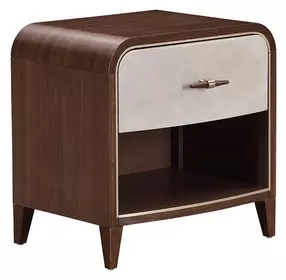 Houston Walnut 1 Drawer Nightstand